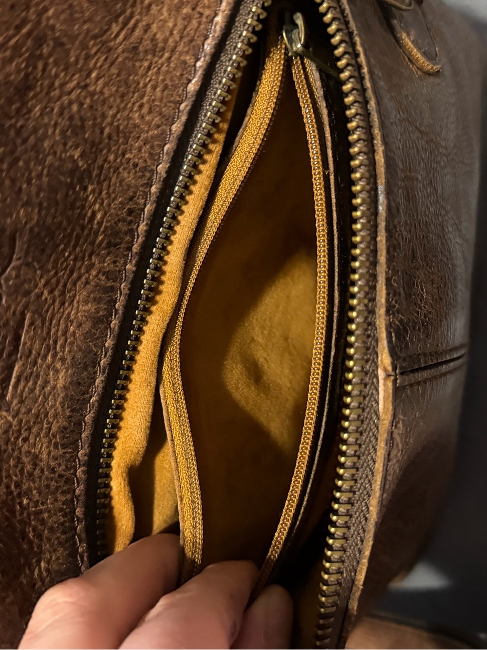 Patricia Nash Francesca Brown Leather Crossbody Purse with Embossed Medallion - Picture 6 of 13